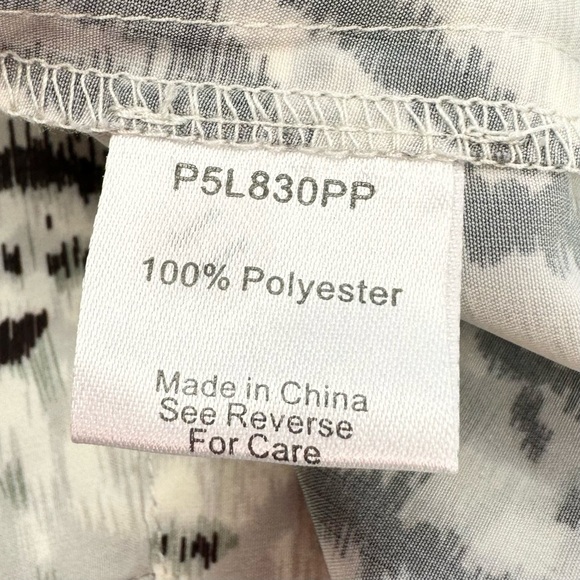 Parker ruched cropped Devlin pants pleated front pockets tiger print green sz 8 - Picture 15 of 15